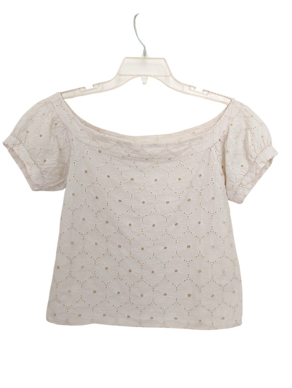 Embroidered Off The Shoulder Top